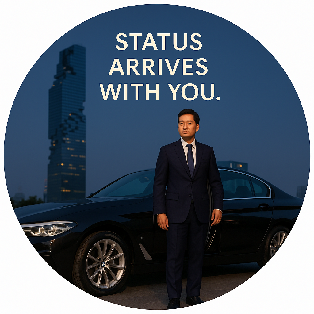 BMW 530e for Business Rental Service - Arrive with status.